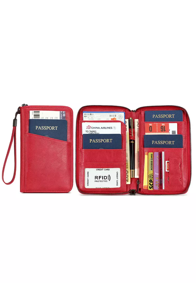 RFID防盜刷多功能長銀包護照夾