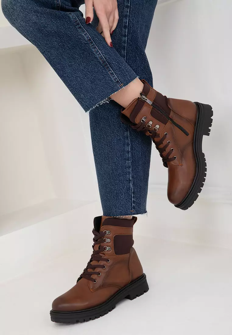 Tan Women's Boots - 20046 Model Bootie