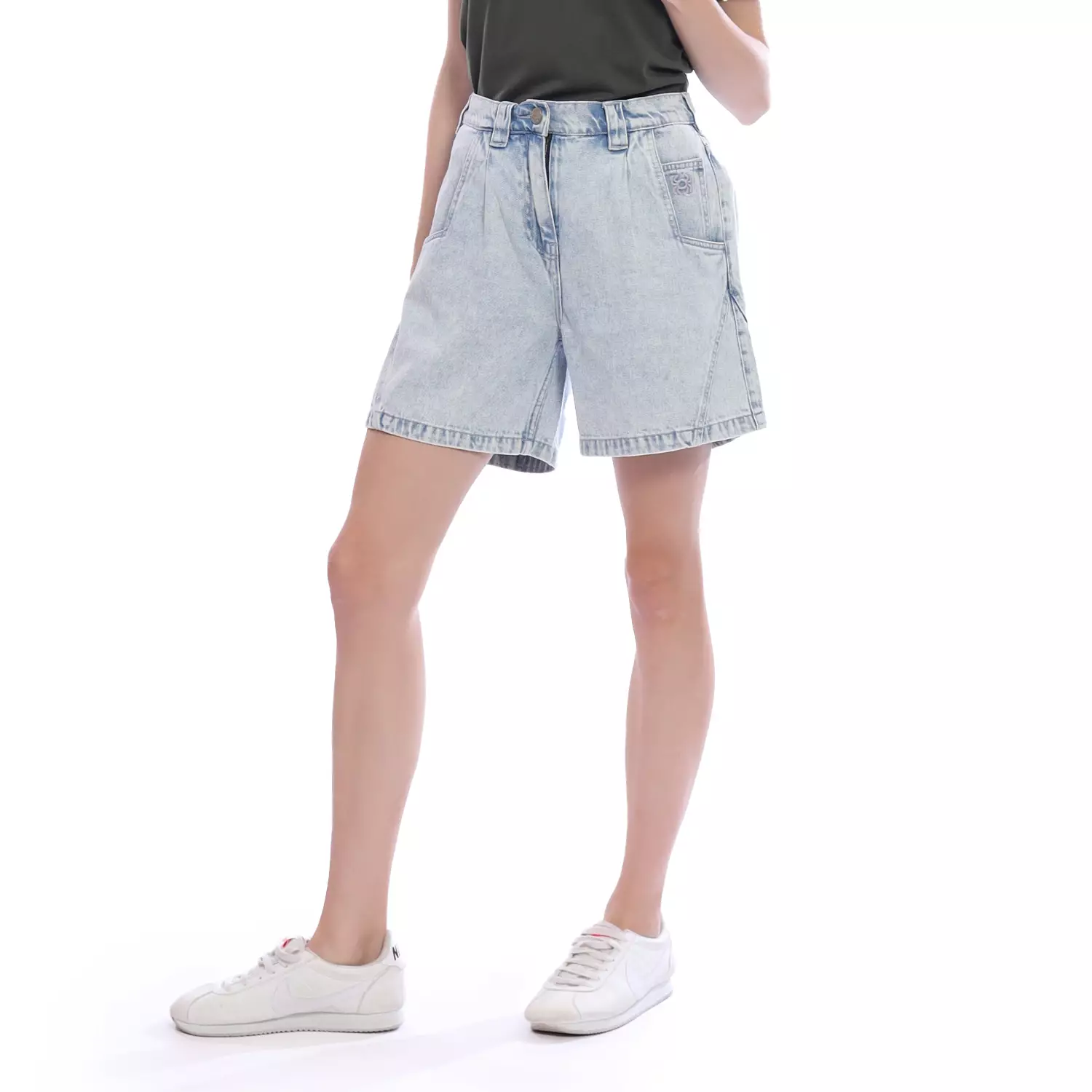 Spyderbilt Celana Pendek Denim Wanita Siena Bermuda Planet Surf