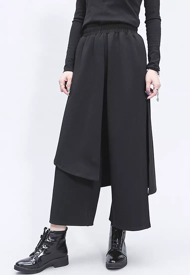 VANSA Stylish Irregular Slit Wide-leg Pants VCW-P1195