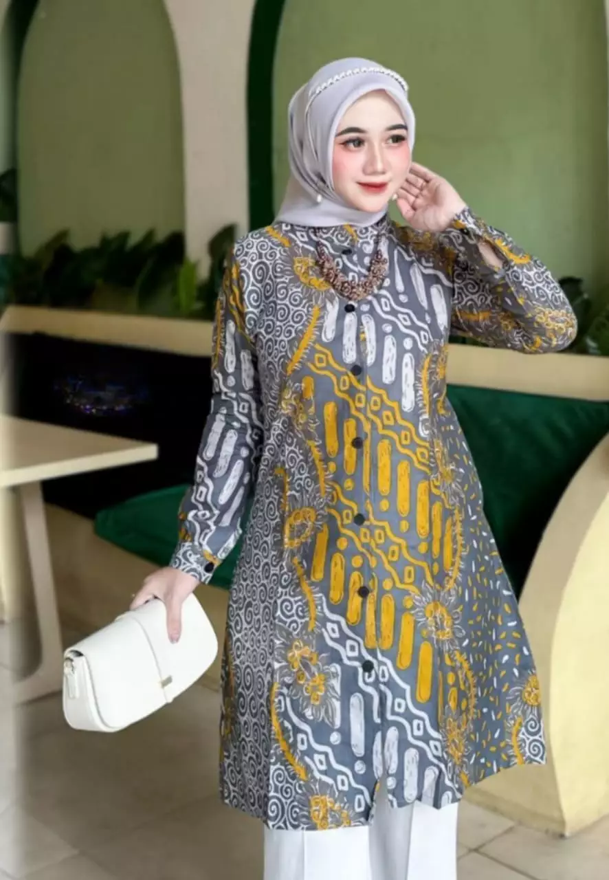 Tunik Batik Parelok Kuning Premium ALN