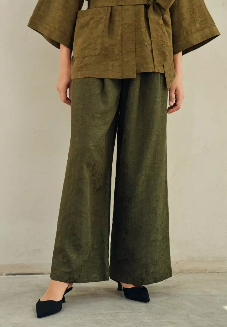 Urban Revivo Woven Wide-Leg Pants 2024, Buy Urban Revivo Online