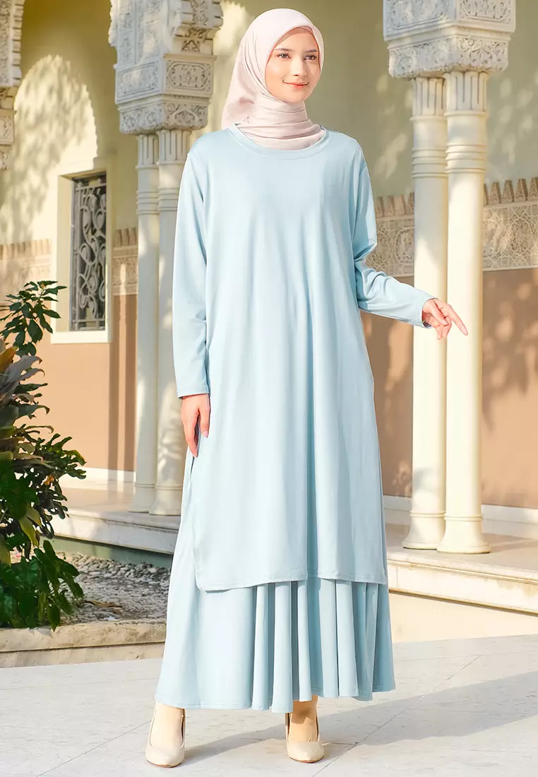 JV Hasanah Set Rok Tunik Rayon | Setelan Tunik Rayon Jumbo