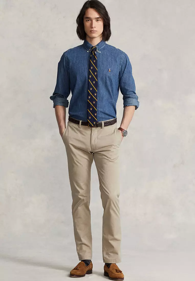 Classic Fit Denim Long Sleeve Shirt