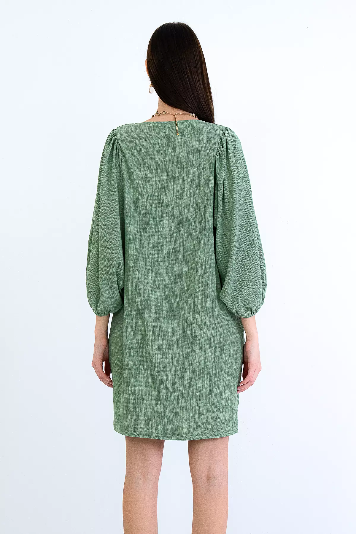 Buy Alacati Khaki V-Neck Princess Sleeve Wrap Mini Dress Alc-X15160 Online  | ZALORA Malaysia