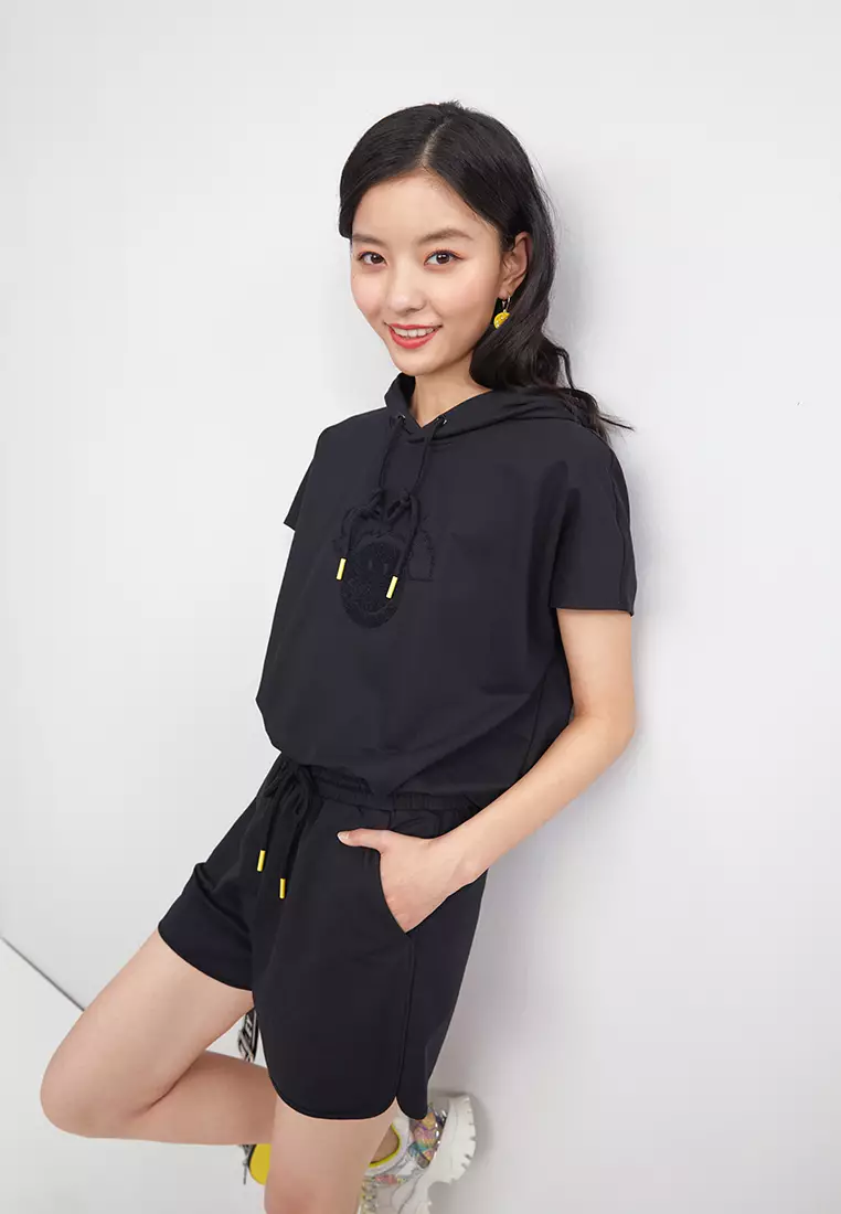 Short Sleeve Cropped Hoodie