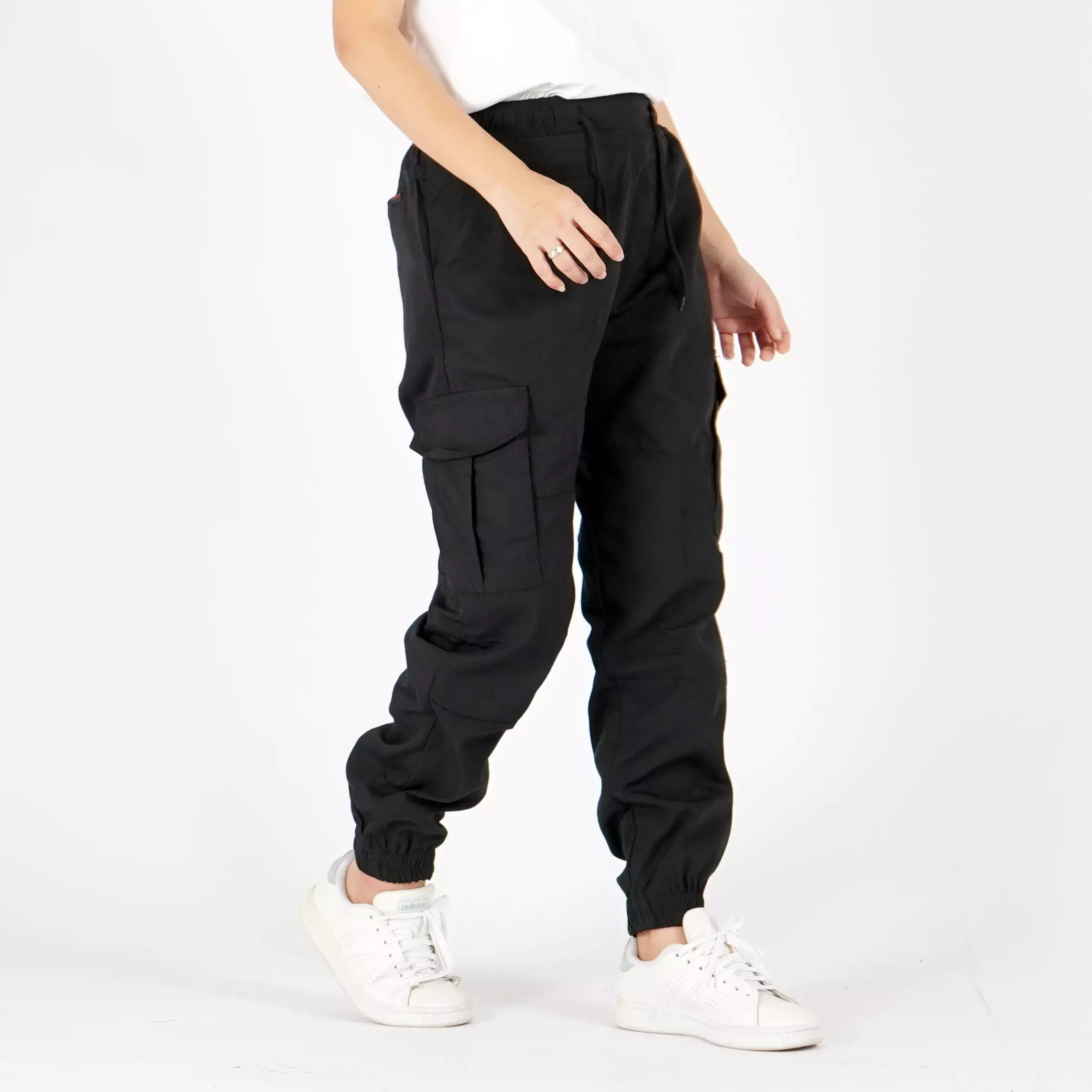  DIVA Celana Cargo Hitam Celana Kargo Wanita Celana Panjang Cargo Wanita - HITAM