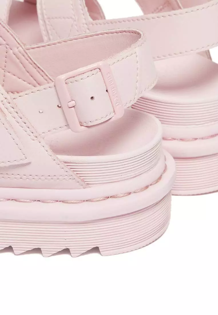 VOSS LEATHER STRAP SANDALS - PINK