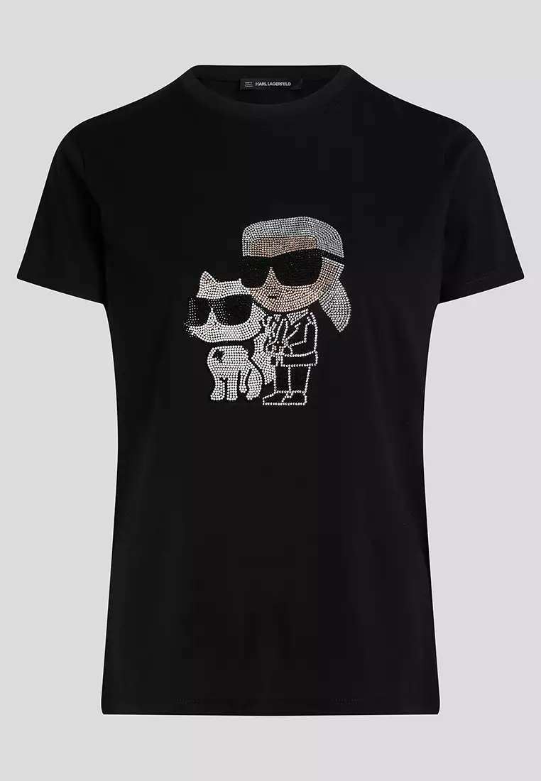 Ikon Karl & Choupette Rhinestone T-Shirt