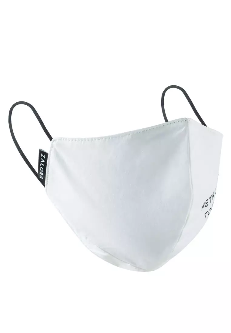 ZALORA Ergonomic Slogan Face Mask with Stoppers 2024 Buy ZALORA