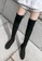 Twenty Eight Shoes 黑色 VANSA 4.5cm 羊絨腳形線條矮跟過膝靴 VSW-B188 D10AFSH6C08603GS_6