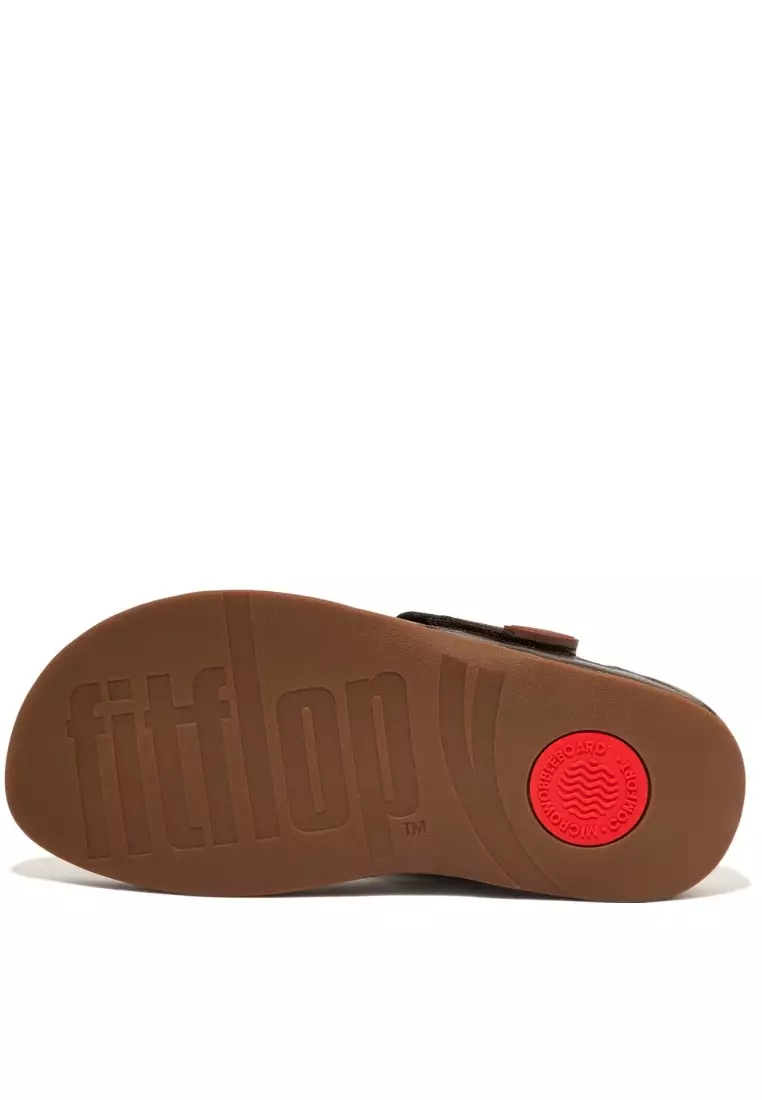 FitFlop TRAKK II Men's Leather Toe-Post Sandals - Chocolate Brown (279-167)