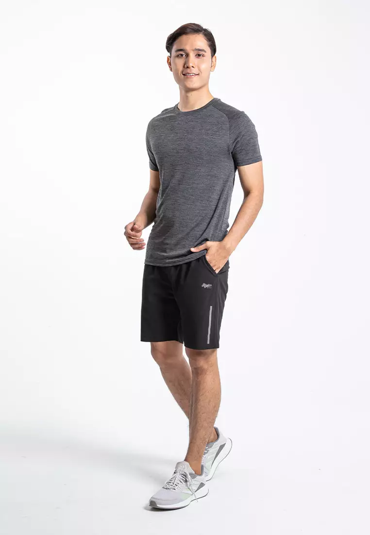 Forest Dri-Fit Quick Dry T Shirt Men Round Neck Sports Tee | 23751-01Black