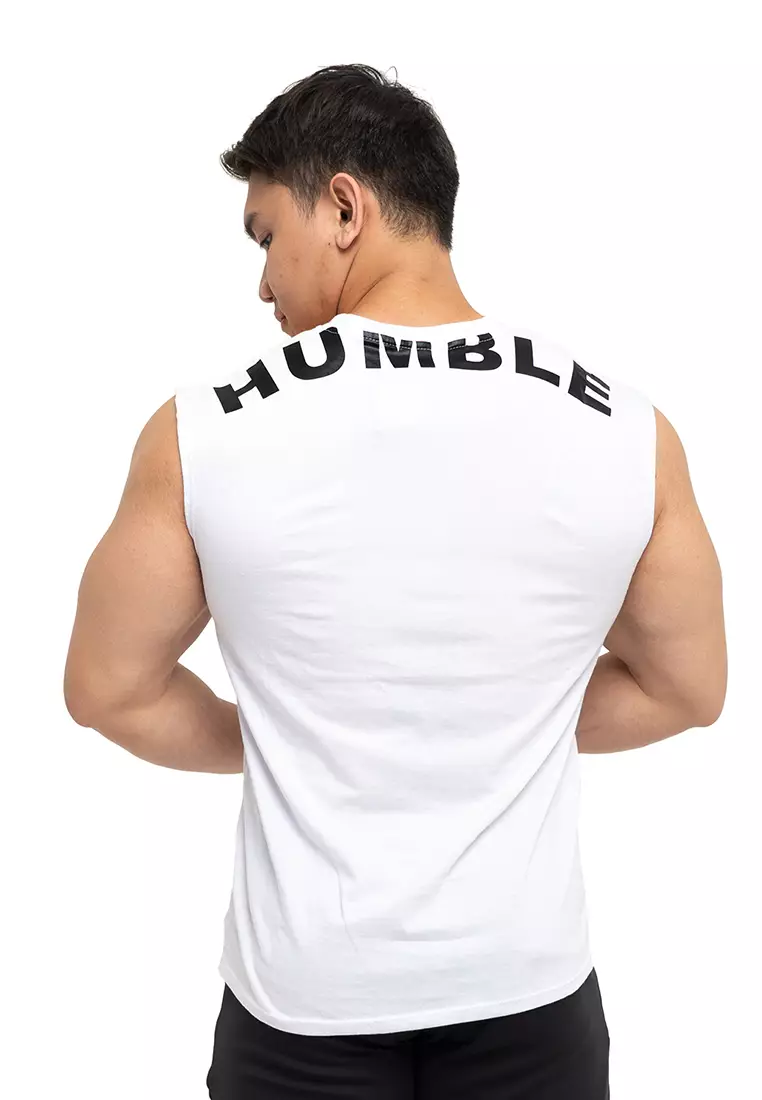 Flexzone Sleeveless Tanks Humble Hustle Series White