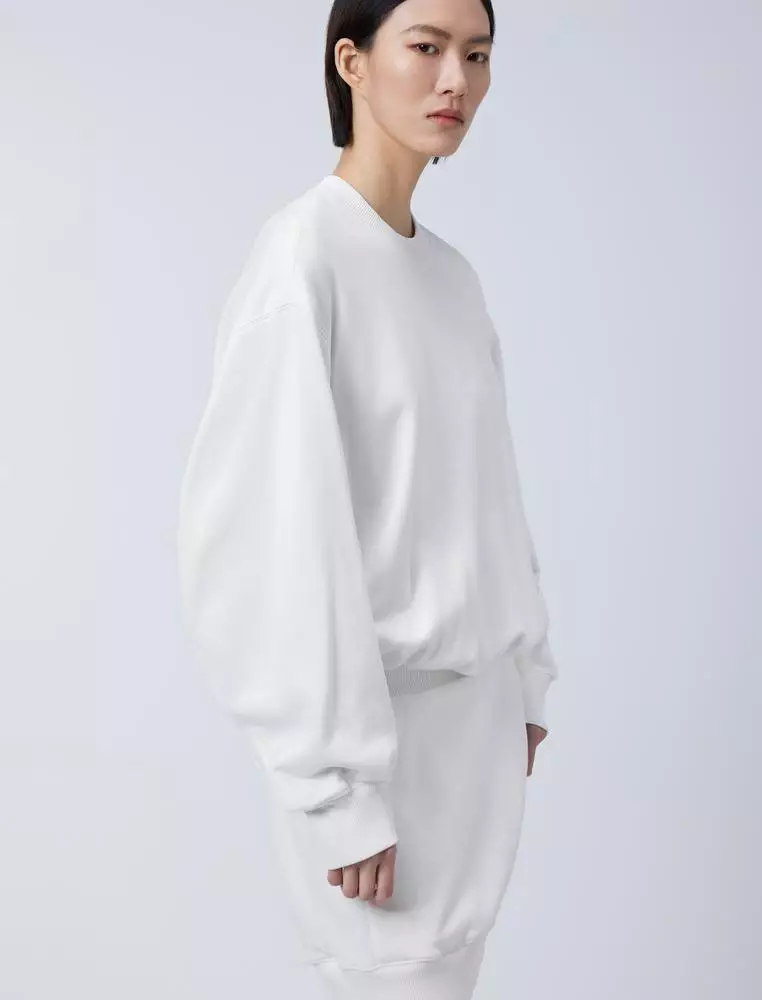 纯色休闲长袖连衣裙