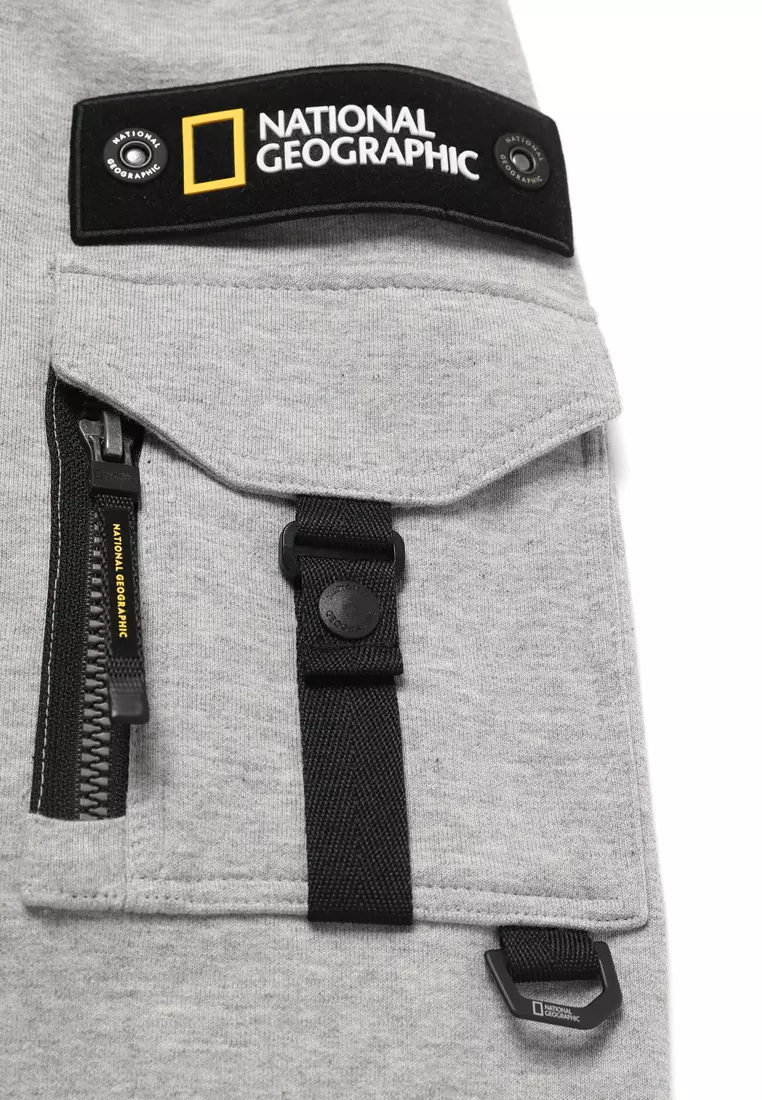 National Geographic Unisex Sleeve Pocket Hooded Zip Up