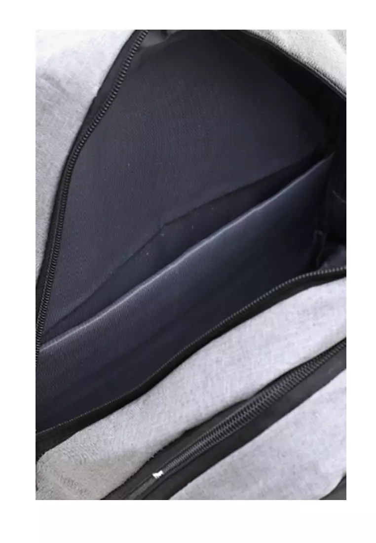 Barrack Tas Ransel Laptop Border Security Lock + USB Charger Port Material Nylon ORIGINAL - Light Gray