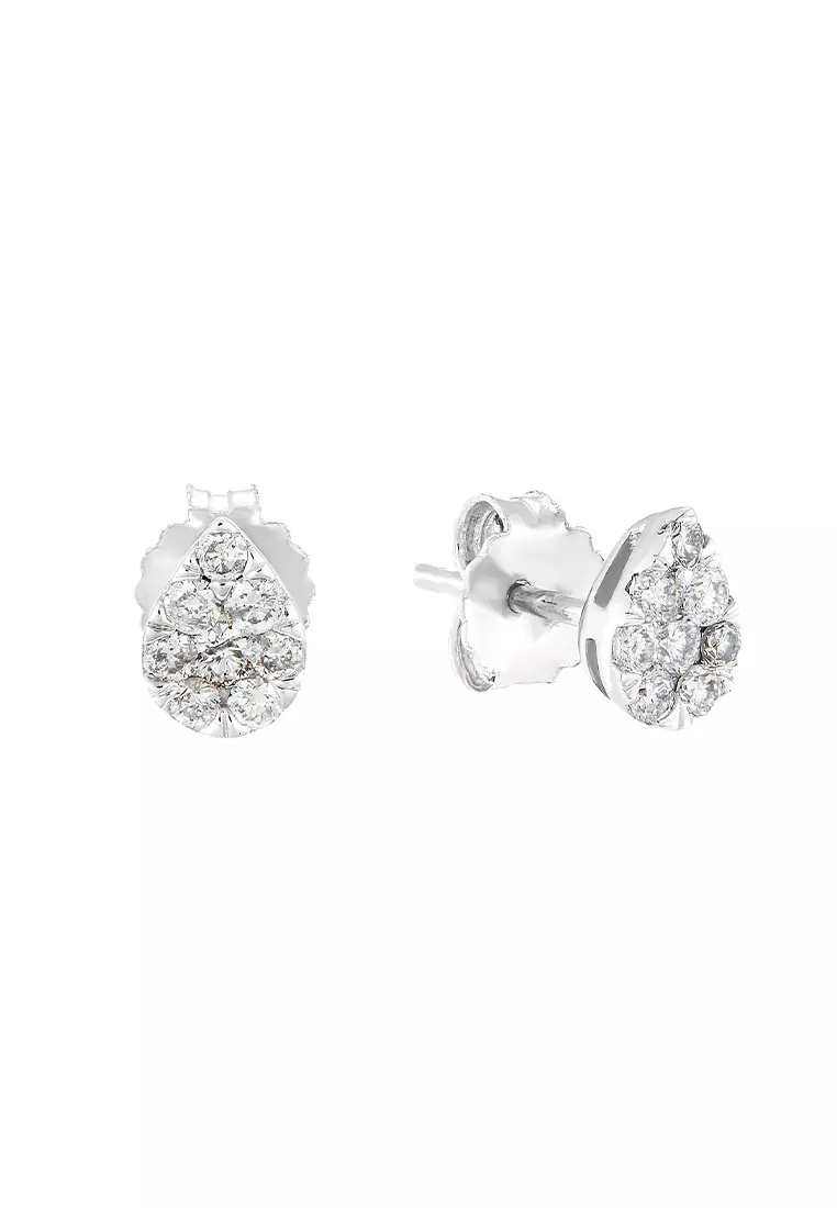 White on sale diamond earring