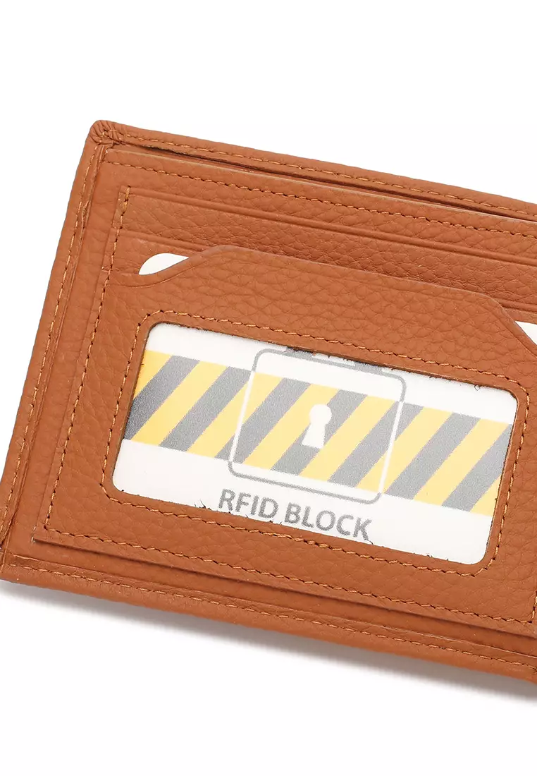 Men's Genuine Leather RFID Blocking Bi Fold Wallet