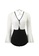 A-IN GIRLS black and white Elegant Low V Colorblock One Piece Swimsuit C5F35US55017D1GS_4