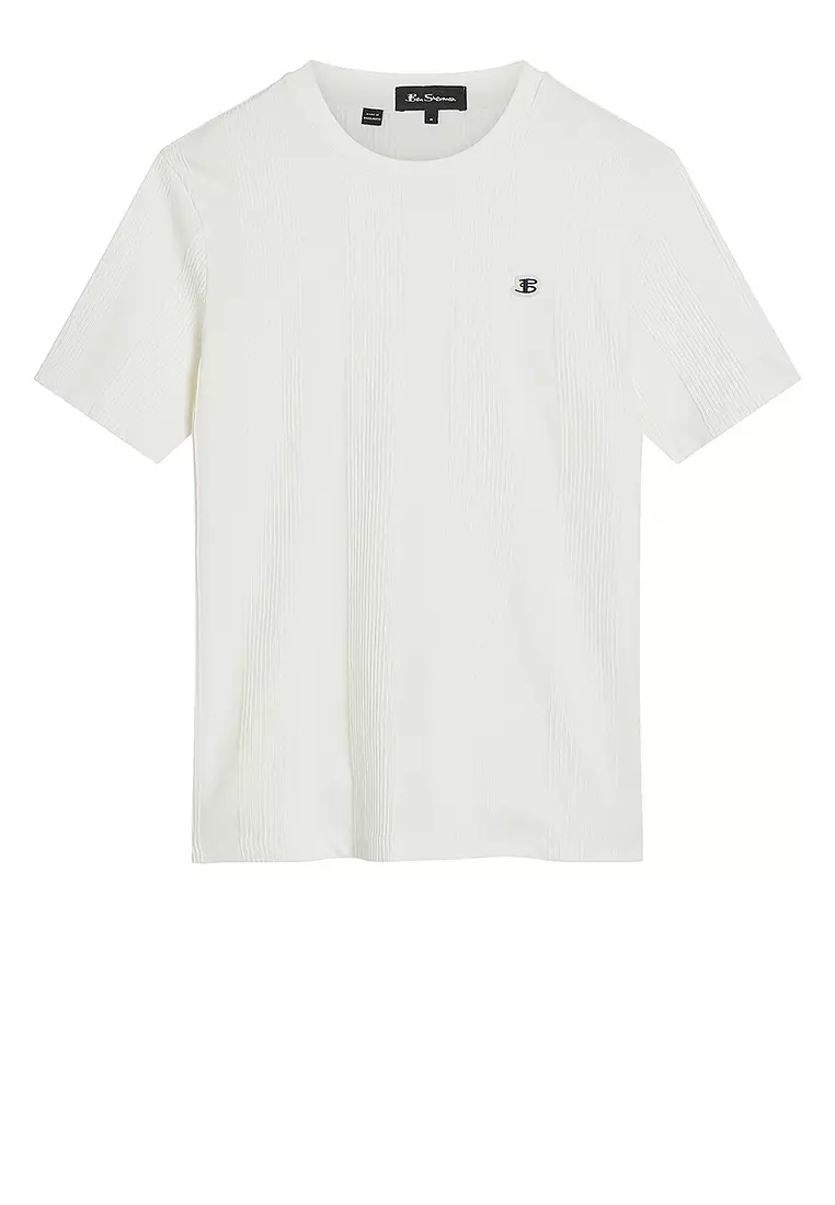 Textured Vertical Stripe Tee