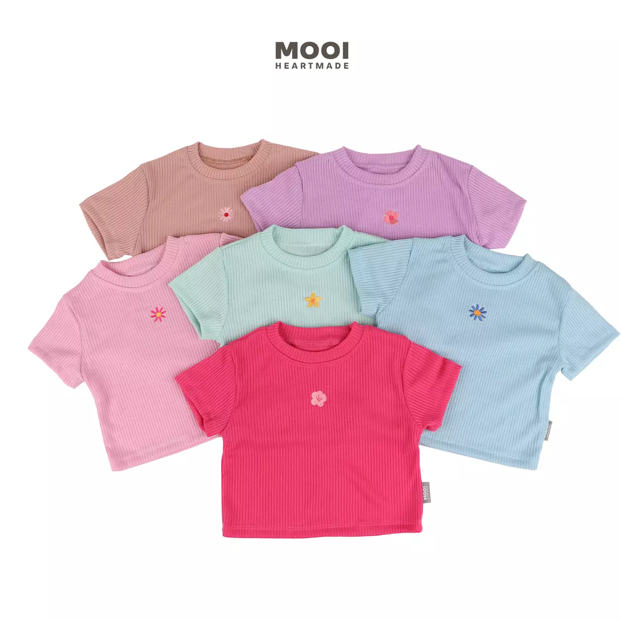 Mooi Atasan Anak Perempuan Stella Top - Pink Peach