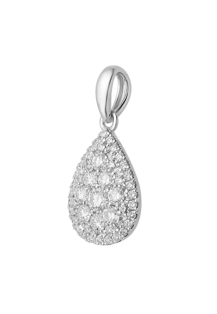 TOMEI Diamond Pendant, White Gold 750 (P5888)