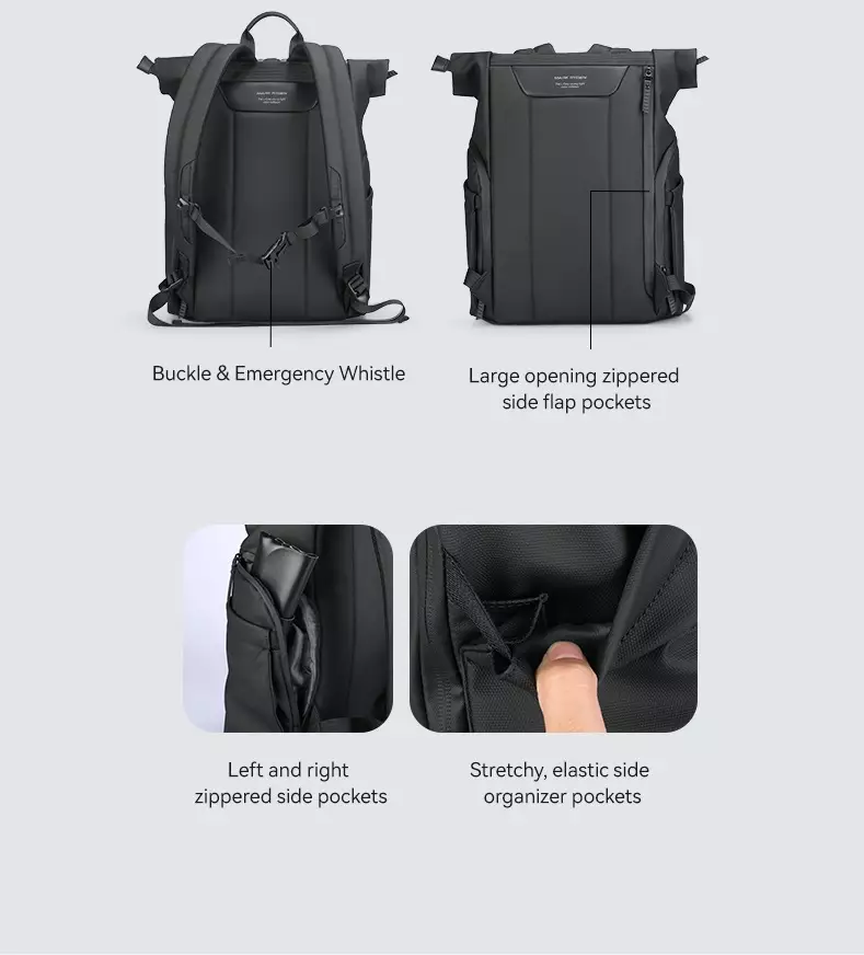 Mark Ryden MR3807 Tas Ransel Backpack Laptop Waterproof 17 Inch - Grey