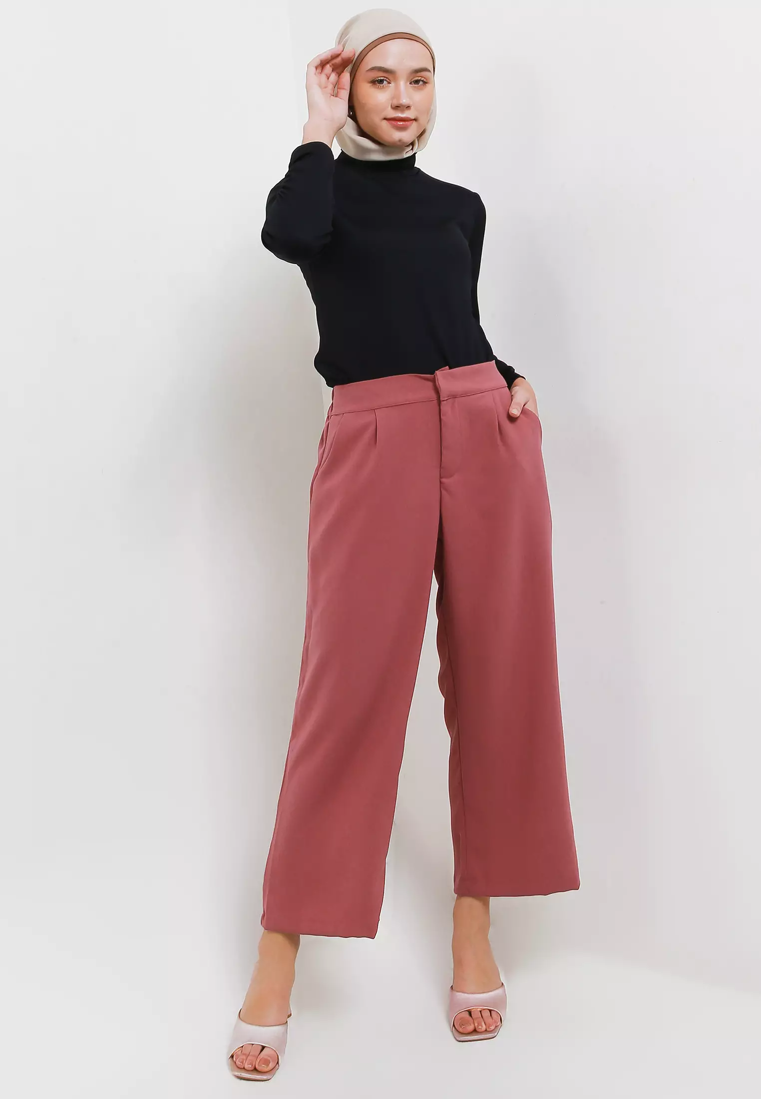 MFMW Midgley Celana Panjang Kulot Marsala