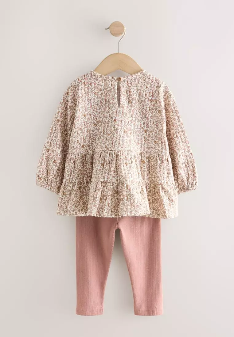 Long Sleeve Blouse and Leggings Set