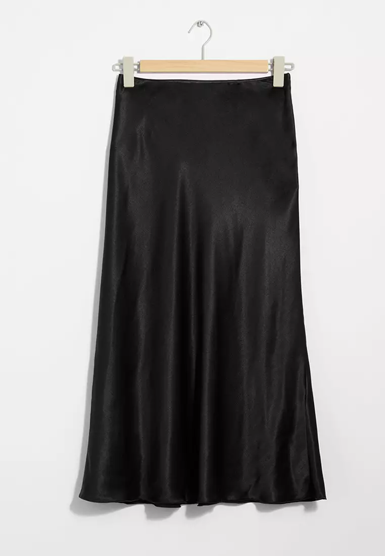 Satin Midi Skirt