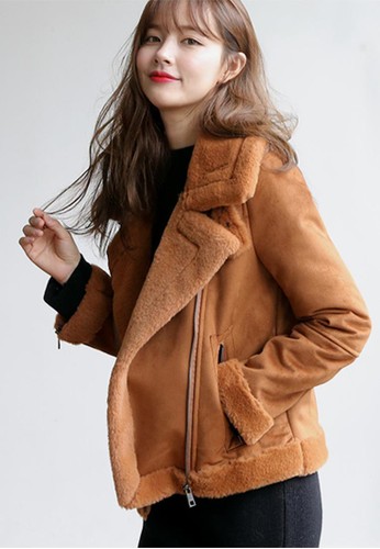 棕色麂皮絨外套, 服飾, esprit香港分店地址夾克 & 大衣
