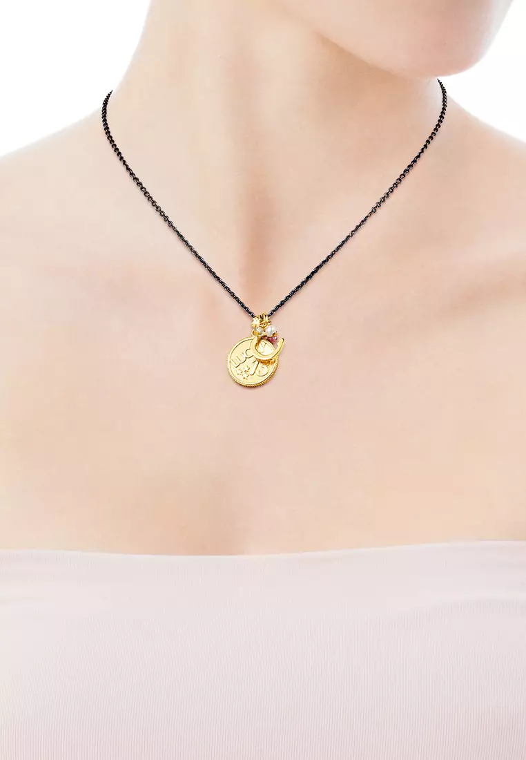 Tous TOUS Good Vibes 13 Silver Vermeil and Dark Silver Horseshoe Necklace  with Gemstones 2024 | Buy Tous Online | ZALORA Hong Kong