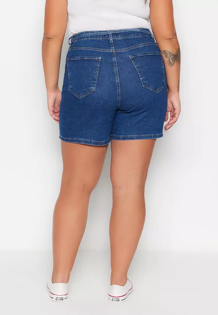 Cheap plus size jean on sale shorts