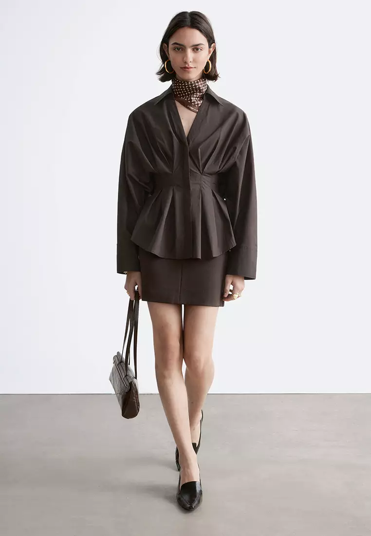 Fitted-Waist Cotton Shirt