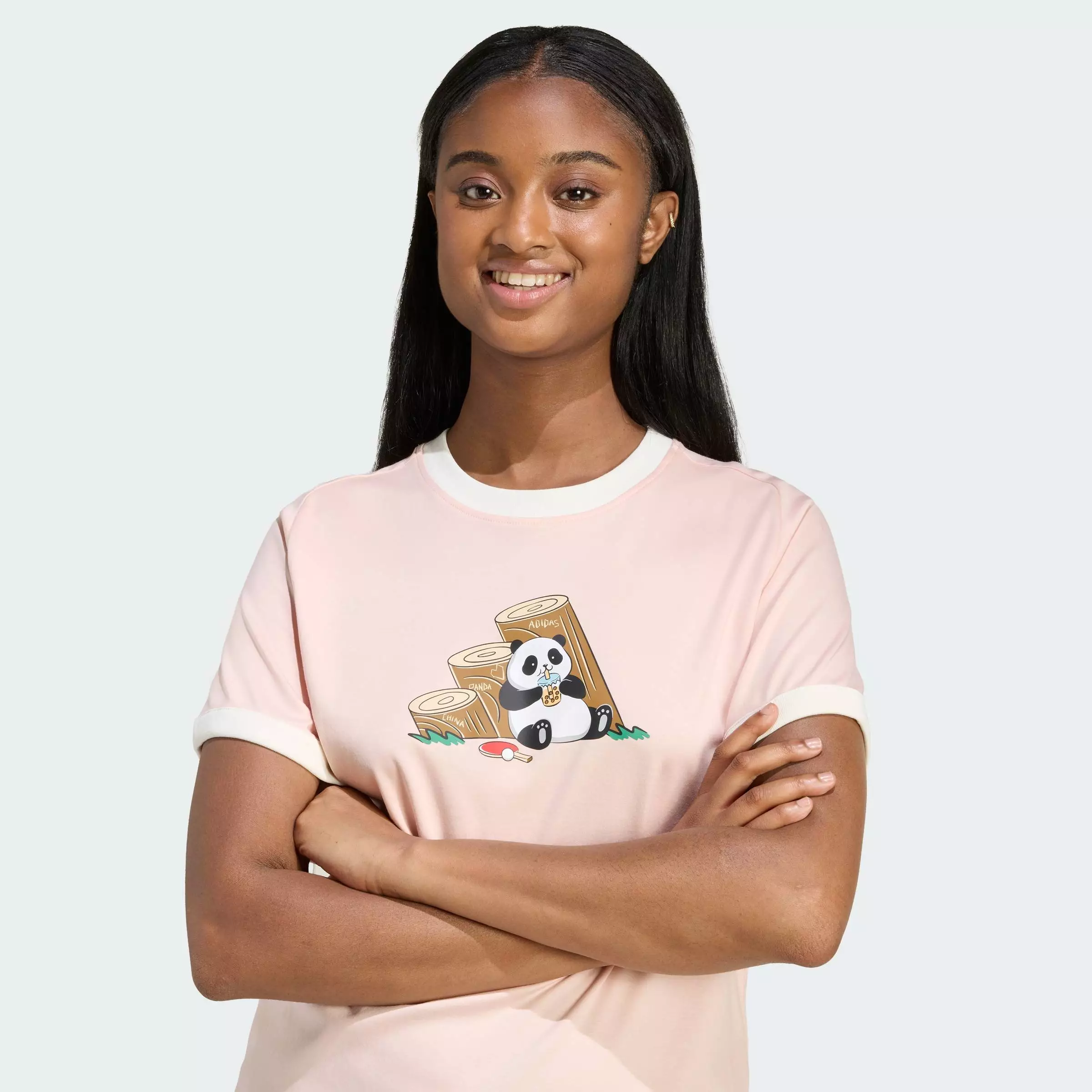 Buy ADIDAS Lifestyle Panda Chill Graphic T-Shirt Women Pink KB7213