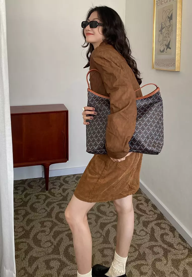 Half Round HOBO Bag - Brown