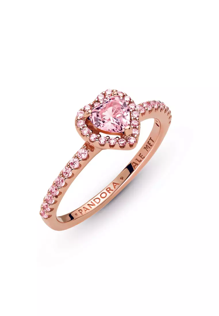 Sparkling Elevated Heart Ring