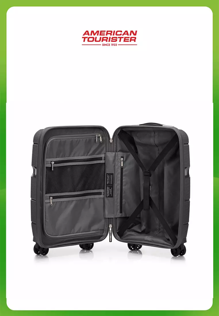 American Tourister Koper Hardcase Linex Spinner 20 Inch TSA ASR- Titanium