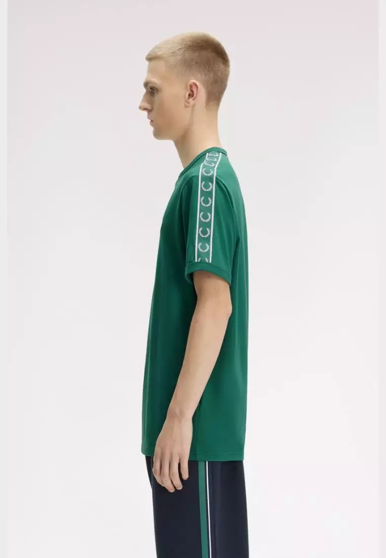 Fred Perry M4613 Contrast Tape Ringer T-Shirt (Sport Green)