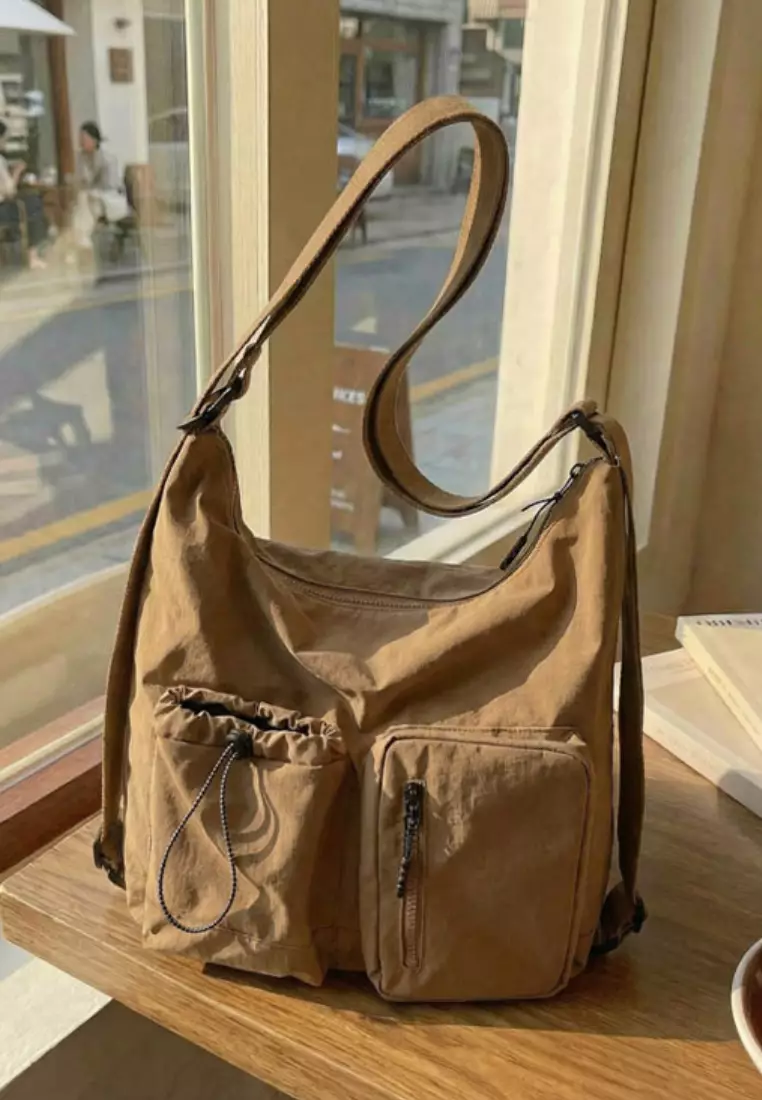 Waterproof Multi-Pocket Tote Crossbody Bag CA26042870BW