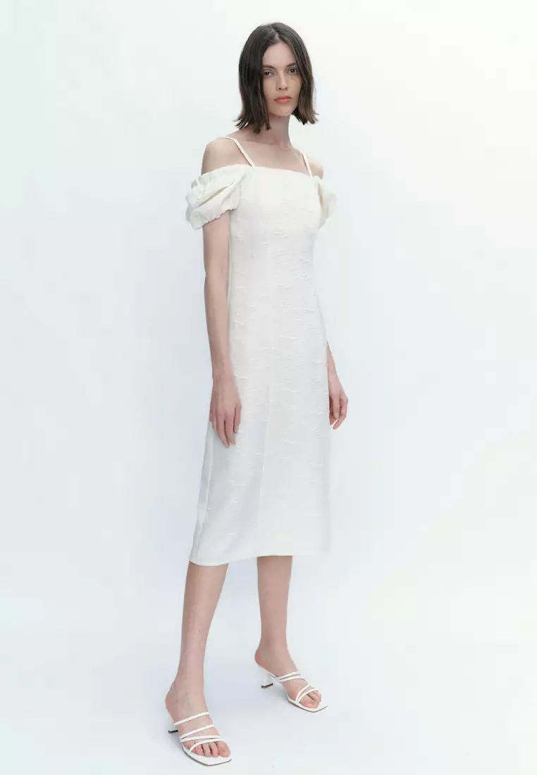 White off the 2025 shoulder skater dress