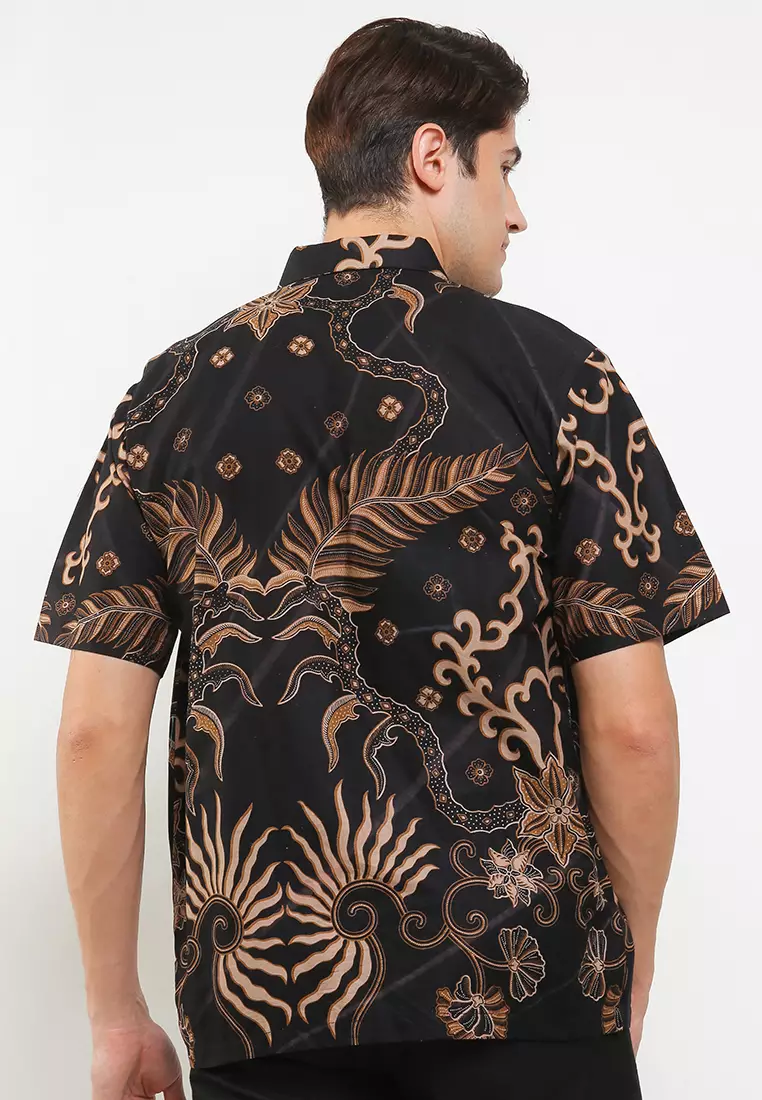 Kenzo Kemeja Batik Premium Pria Casual Modern Lengan Pendek