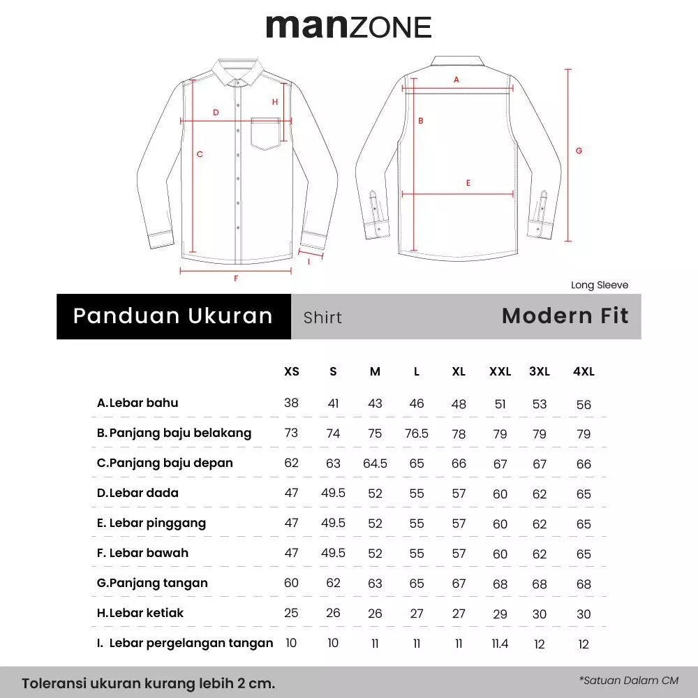 MANZONE X Merry Riana - Kemeja Lengan Panjang Pria Crown Modern Fit - White Warna White