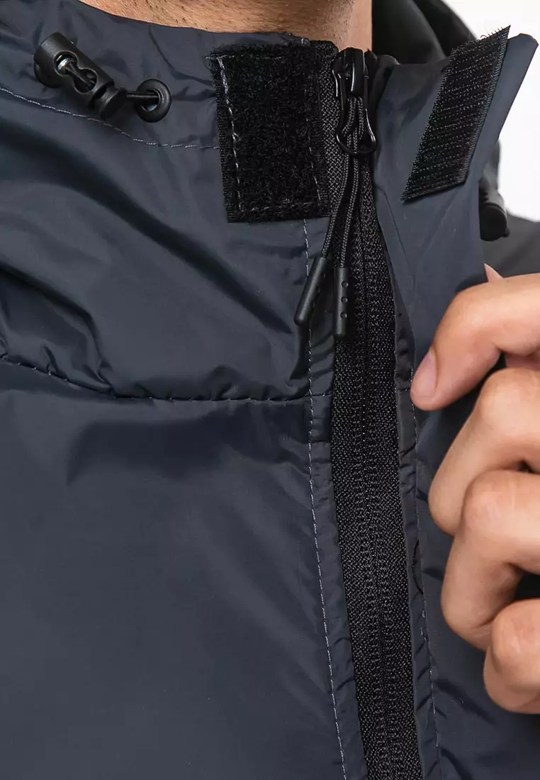 Forest Premium Windbreaker Men Jacket Reflective Jogging Running Waterproof Jacket - 30392-03DkGrey