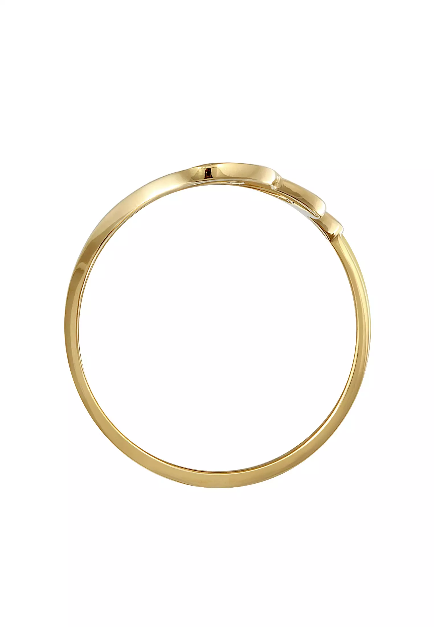 Ring Statement Basic Wave Geo Gold Plated