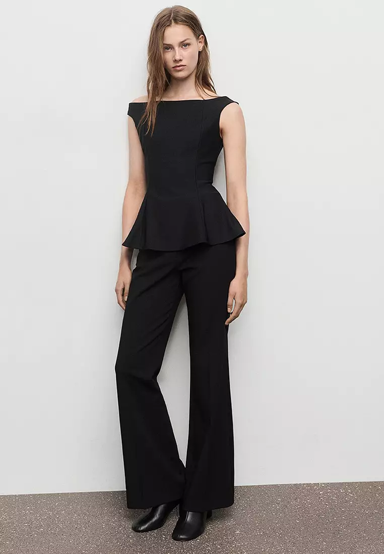 Strapless Peplum Top