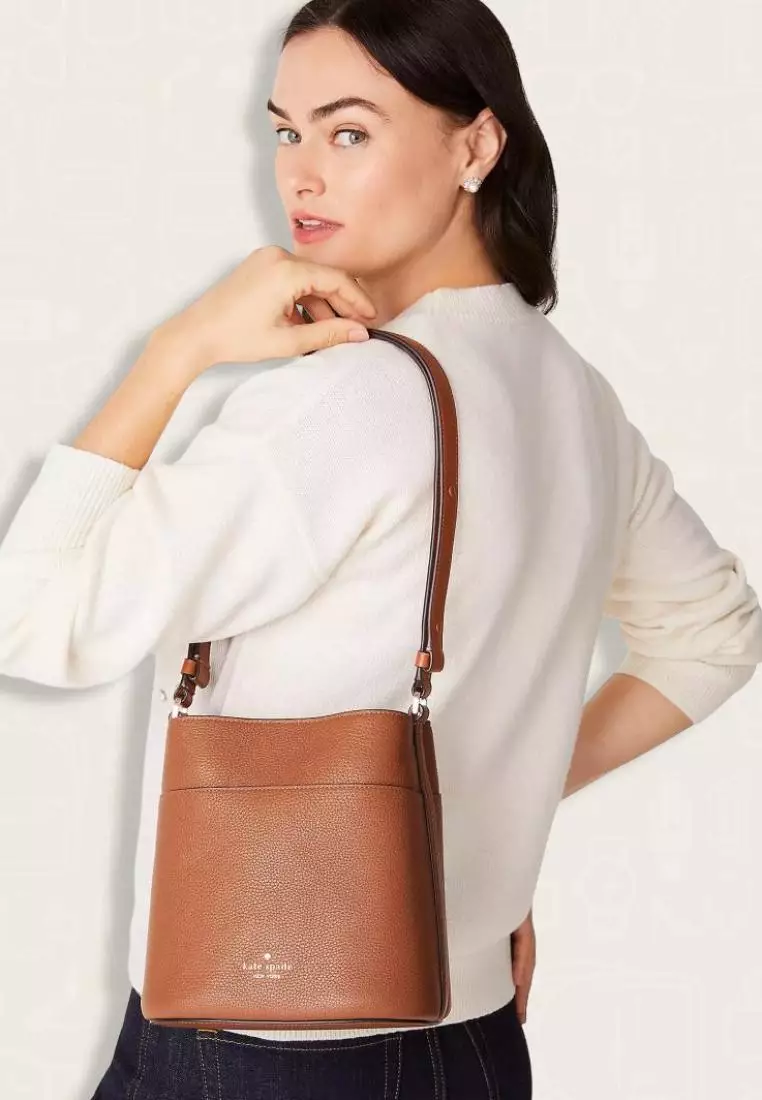 Kate Spade Leila Small Bucket Bag Warm Gingerbread