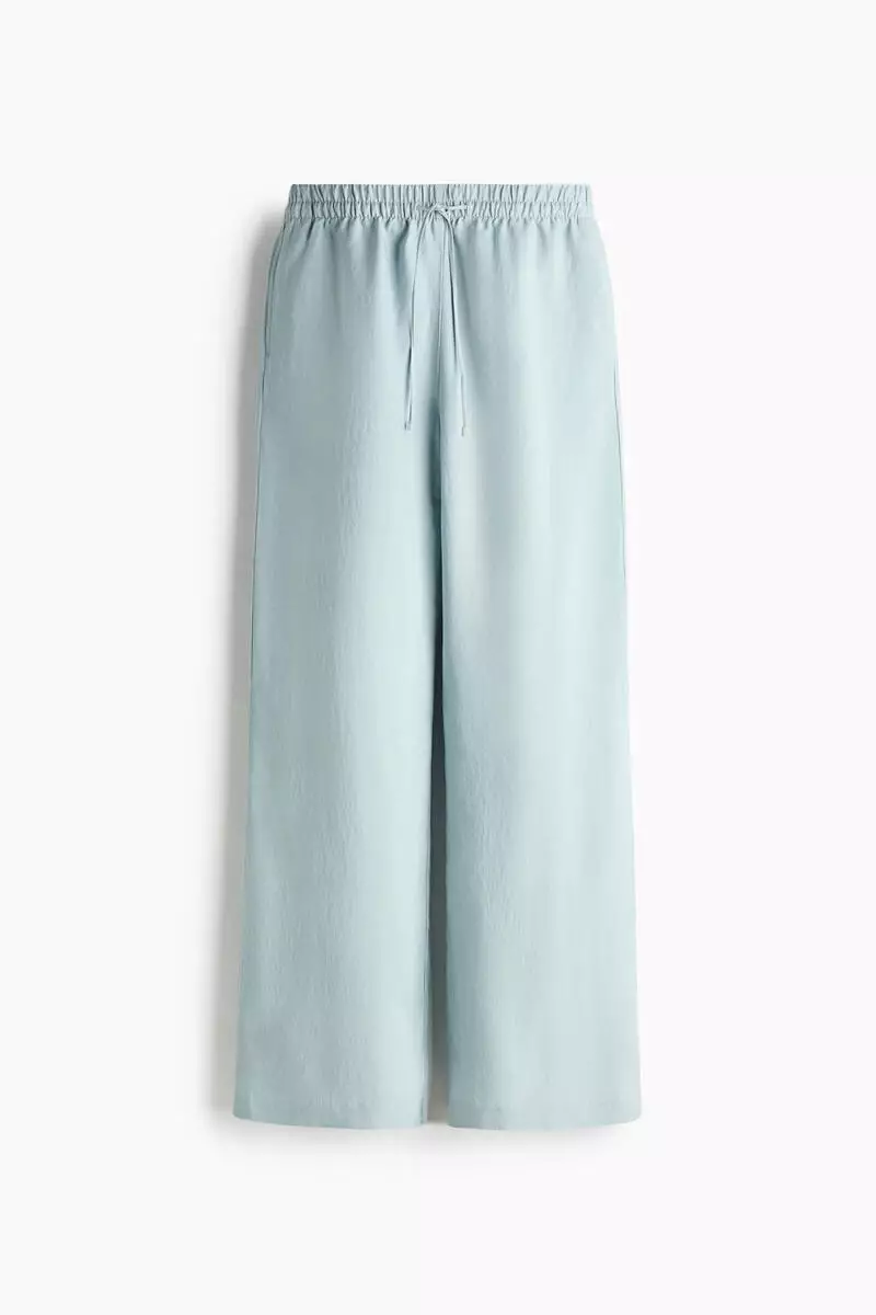 Linen-blend trousers