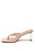 London Rag beige Nude Crystal Lined Thong Block Heeled Sandals A4281SH1CEF029GS_7
